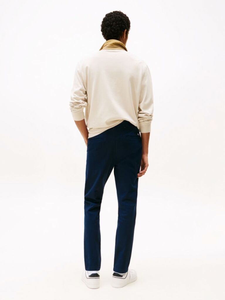 Blue Austin Stretch Cotton Slim Chinos  Men