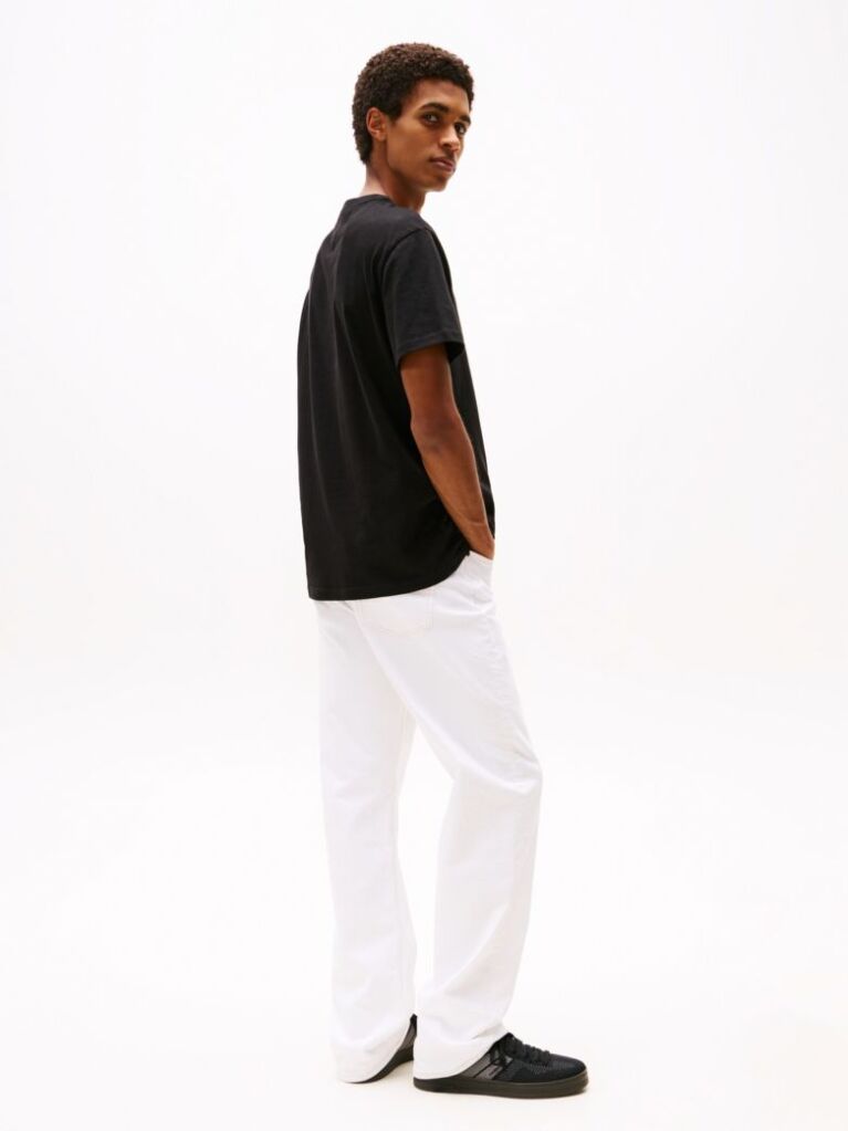Black Tommy Badge Crew Neck T-Shirt  Men