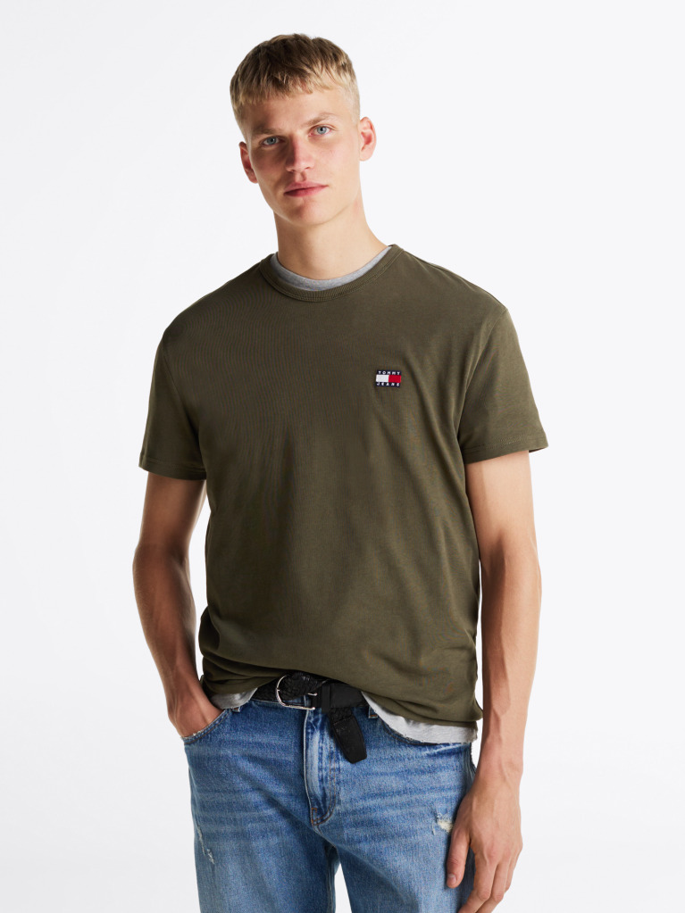 Green Tommy Badge Crew Neck T-Shirt  Men