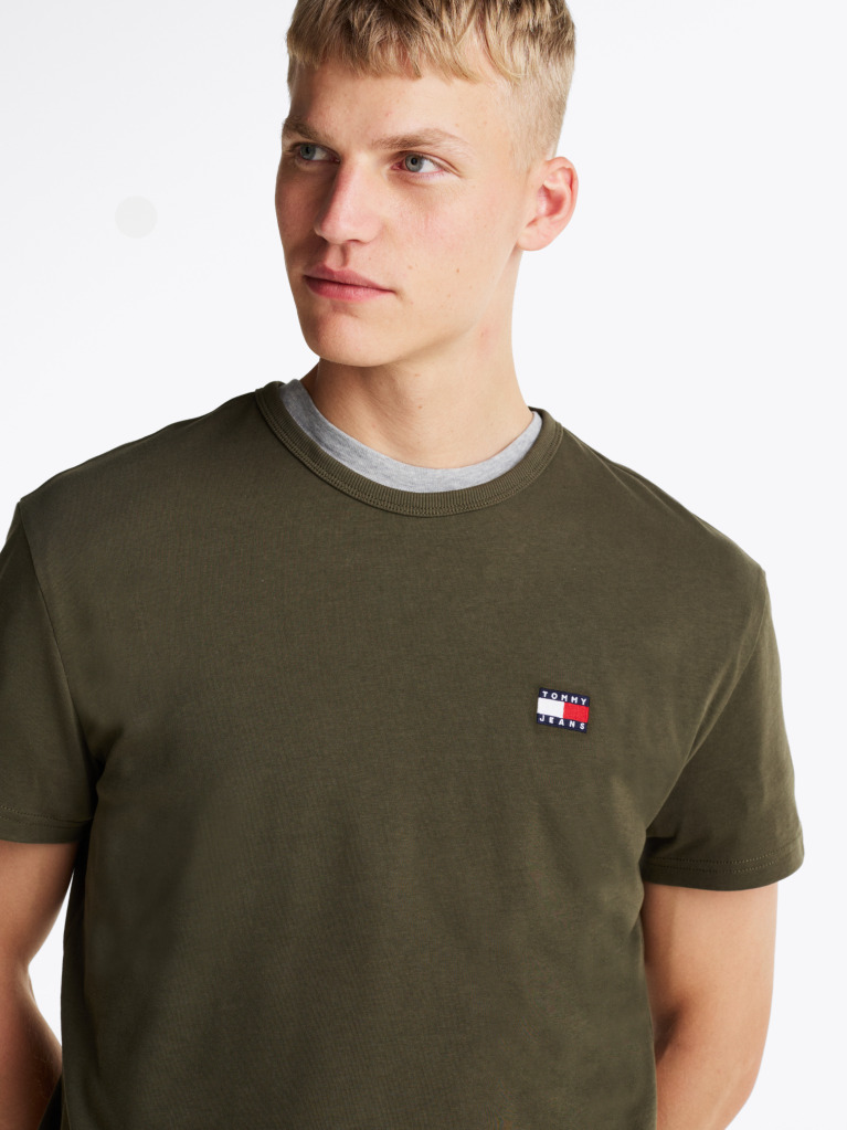 Green Tommy Badge Crew Neck T-Shirt  Men