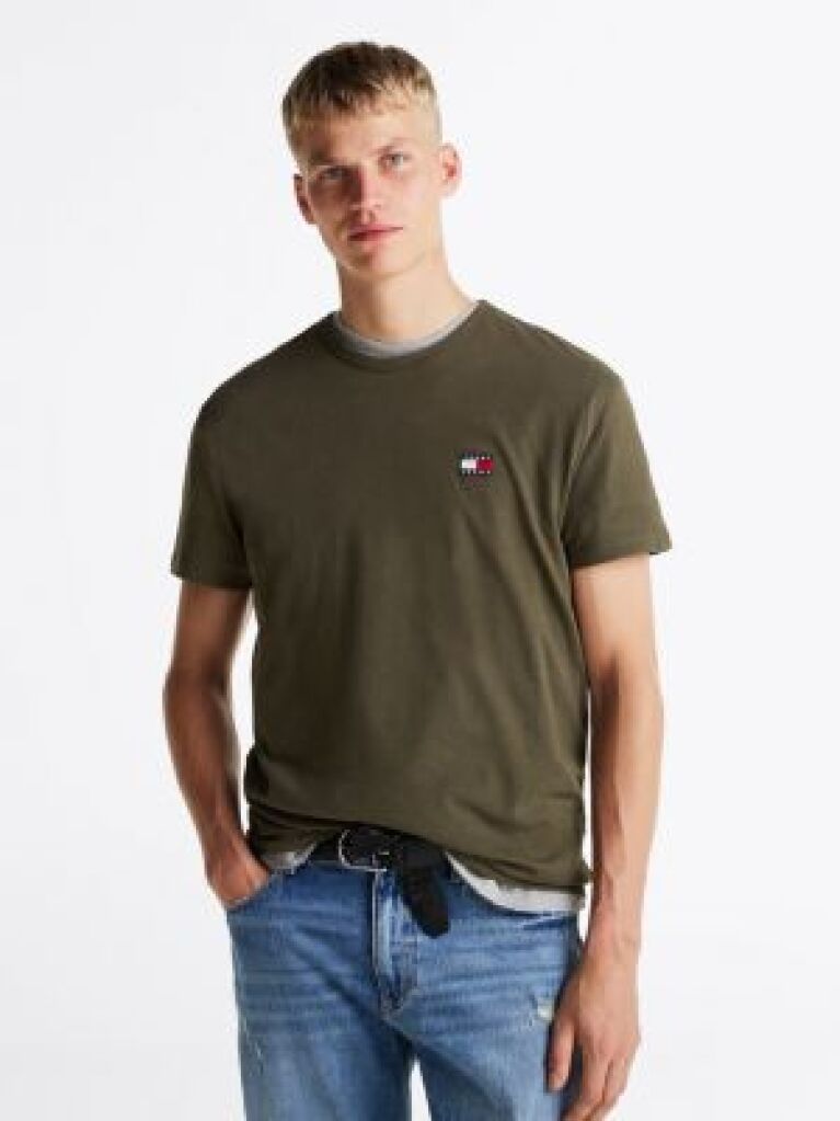 Green Tommy Badge Crew Neck T-Shirt  Men