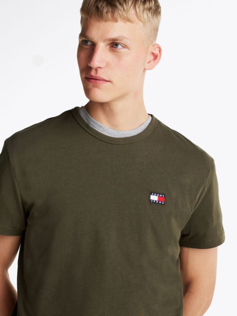 Green Tommy Badge Crew Neck T-Shirt  Men