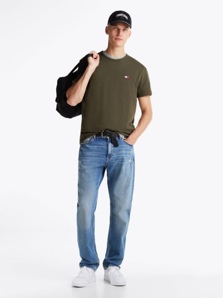 Green Tommy Badge Crew Neck T-Shirt  Men
