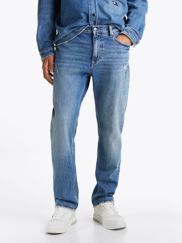 Denim Ryan Distressed Slim Straight Jeans  Men