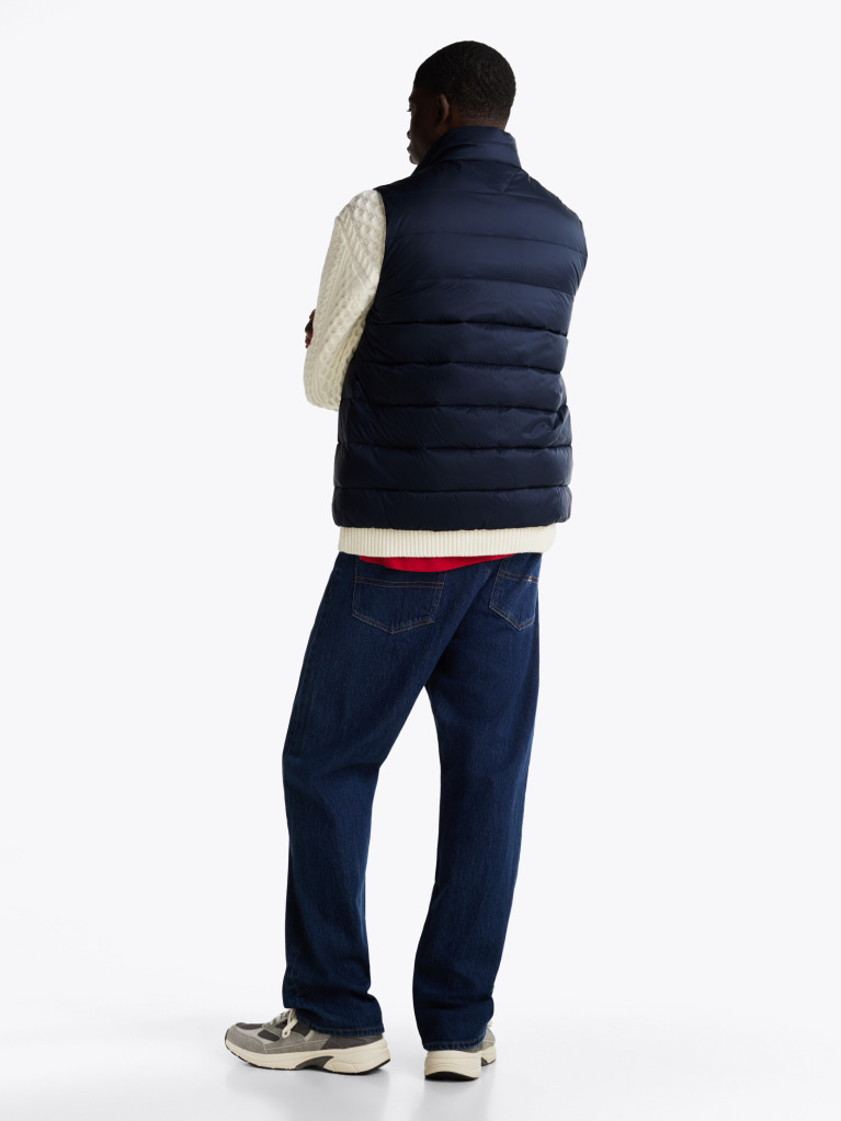 Blue Lightweight Down Zip-Thru Vest  Men