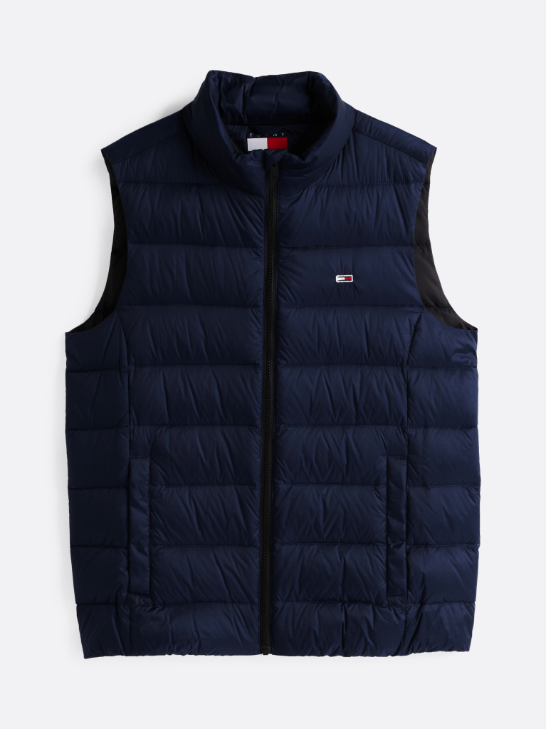 Blue Lightweight Down Zip-Thru Vest  Men
