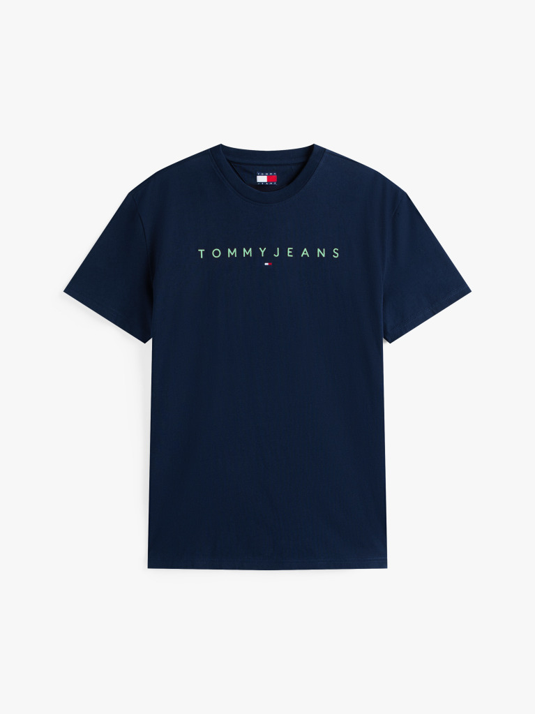 Blue Regular Logo Embroidery T-Shirt  Men