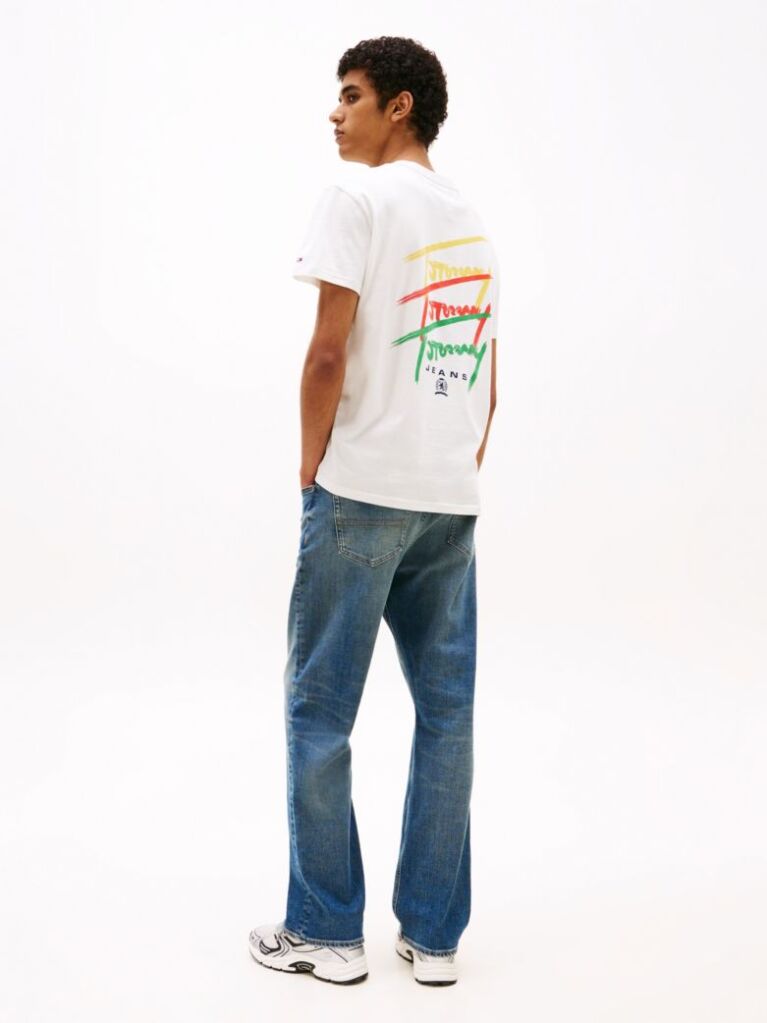 Beige Back Logo Graphic T-Shirt  Men