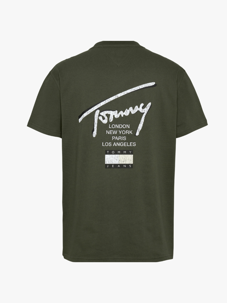 Green Signature Back Logo T-Shirt  Men