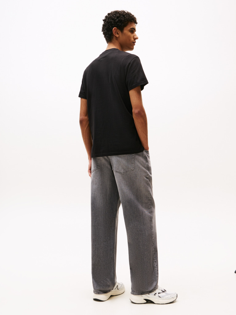 Black Tonal Logo Slim T-Shirt  Men