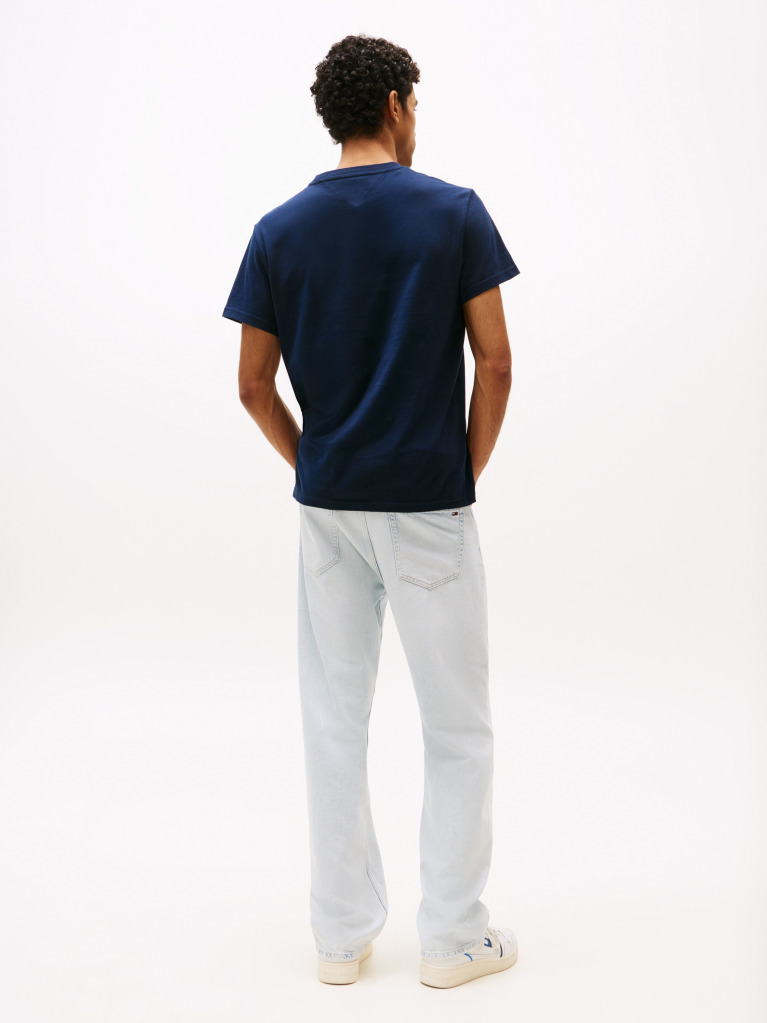 Blue Tonal Logo Slim T-Shirt  Men
