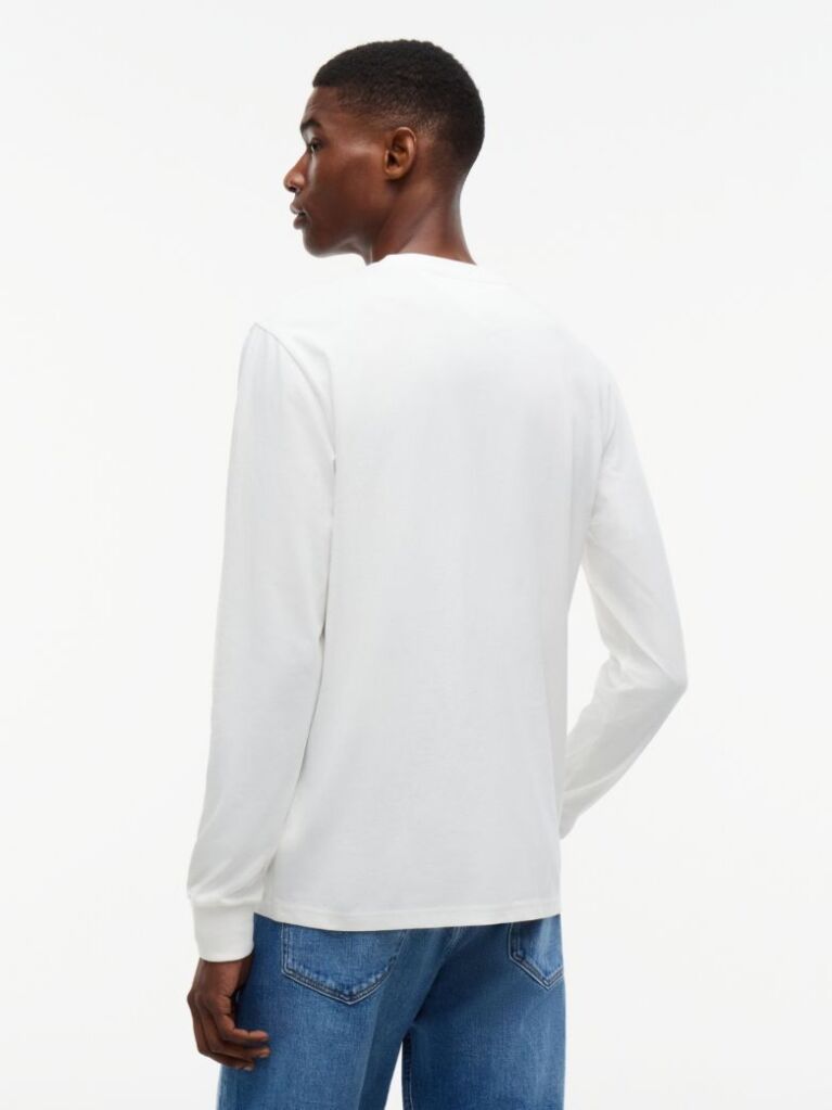 Beige Linear Logo Slim Long-Sleeve T-Shirt  Men