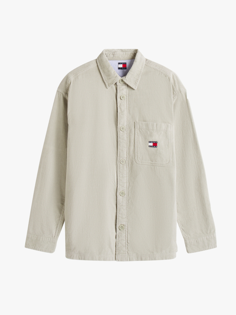 Green Brick Cord Overshirt Extended  Men