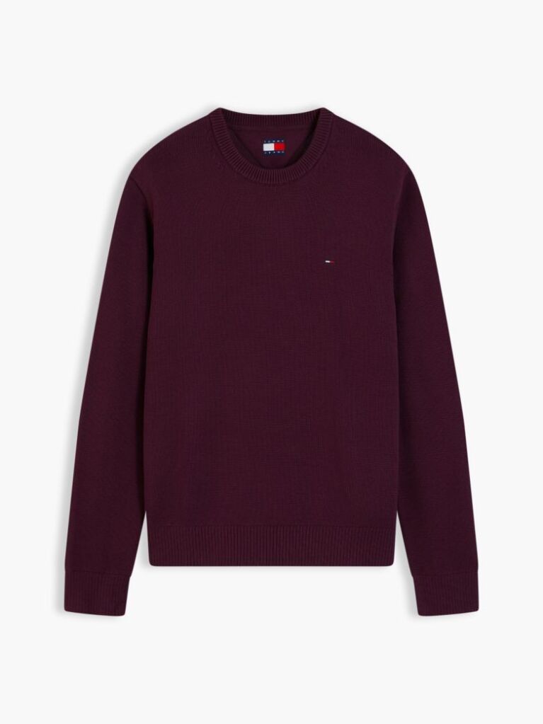 Purple Crew Neck Slim Jumper  Men