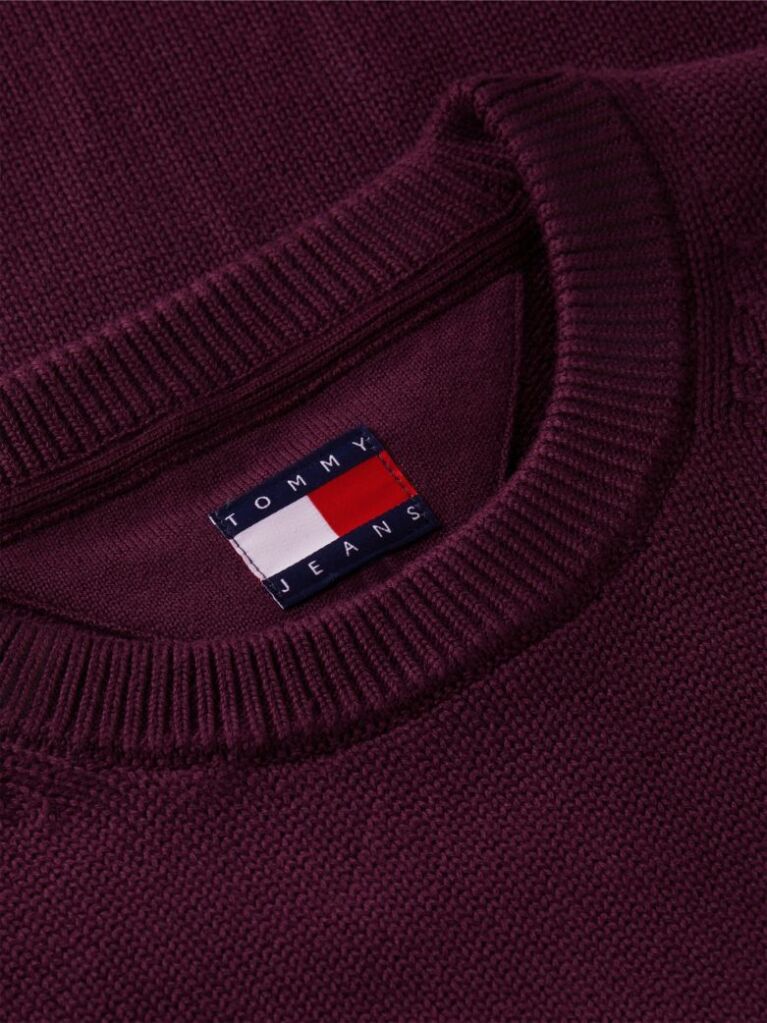 Purple Crew Neck Slim Jumper  Men