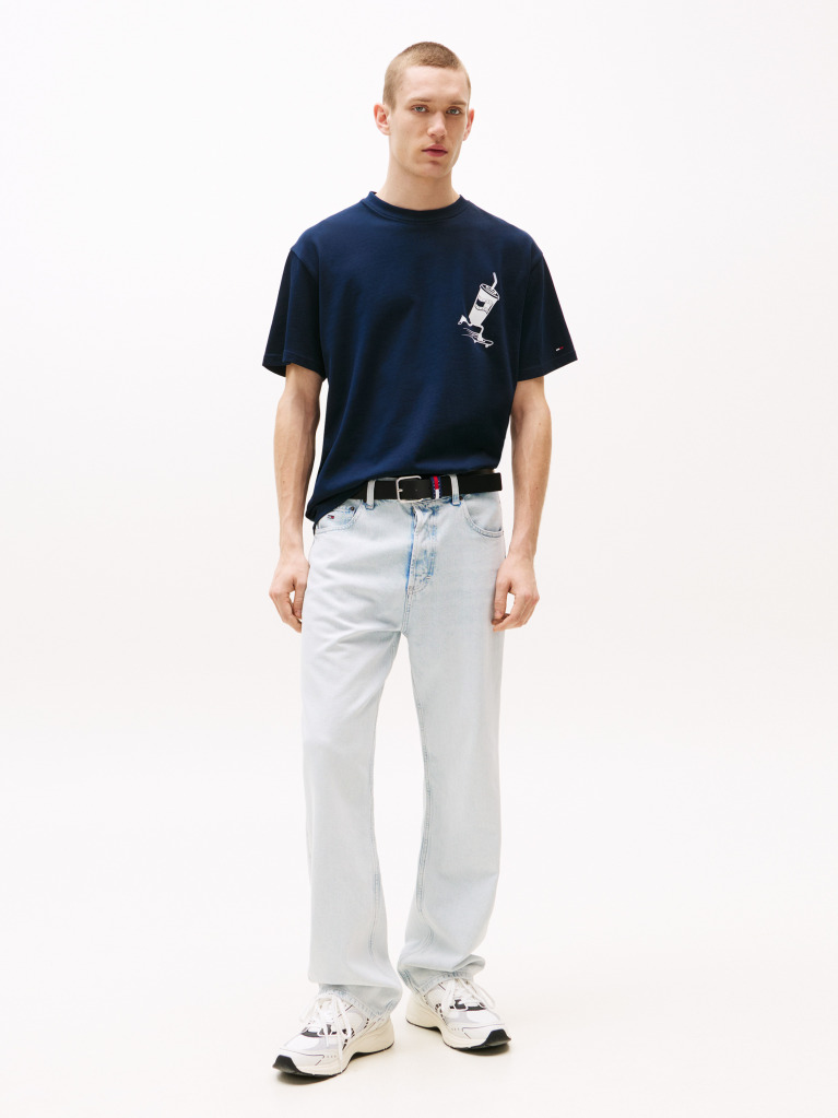 Blue Back Logo Graphic Relaxed T-Shirt  Men