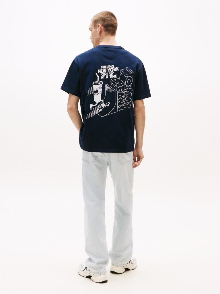 Blue Back Logo Graphic Relaxed T-Shirt  Men