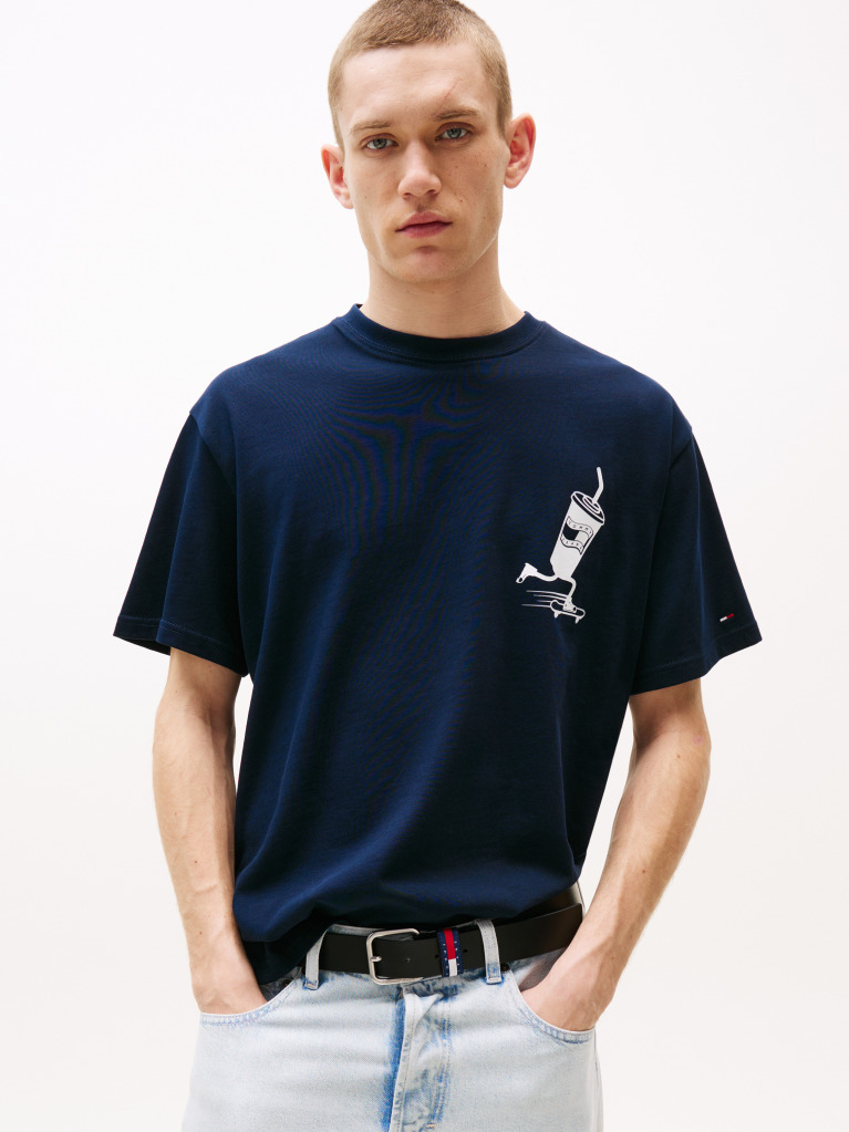 Blue Back Logo Graphic Relaxed T-Shirt  Men