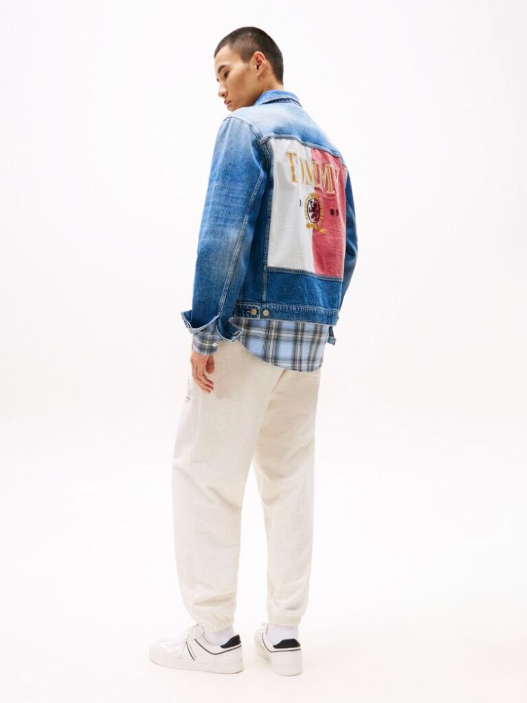 Denim Ryan Back Crest Embroidery Trucker Jacket  Men