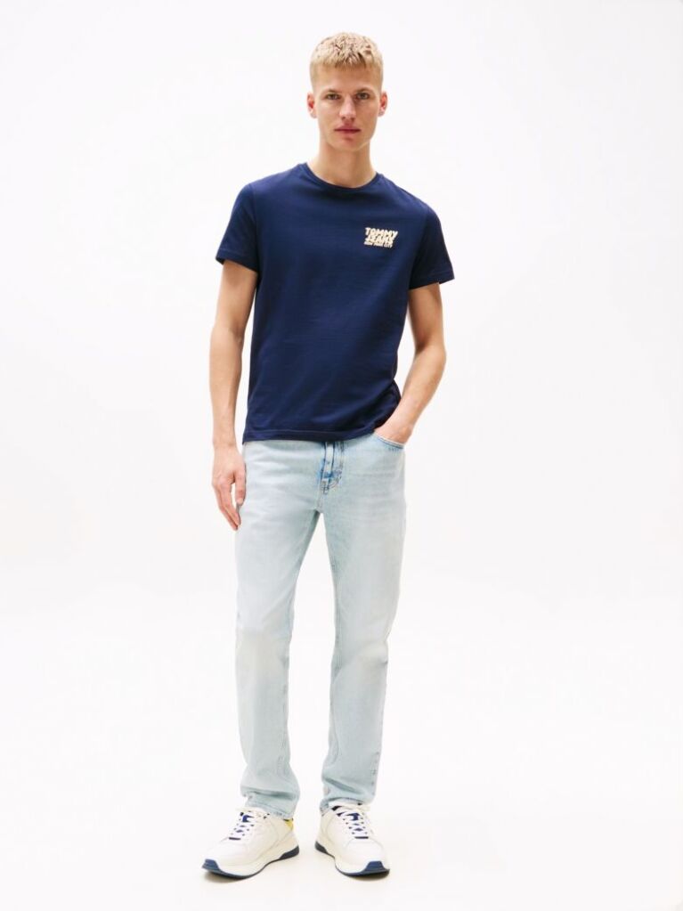 Blue Bubble Logo Slim T-Shirt  Men