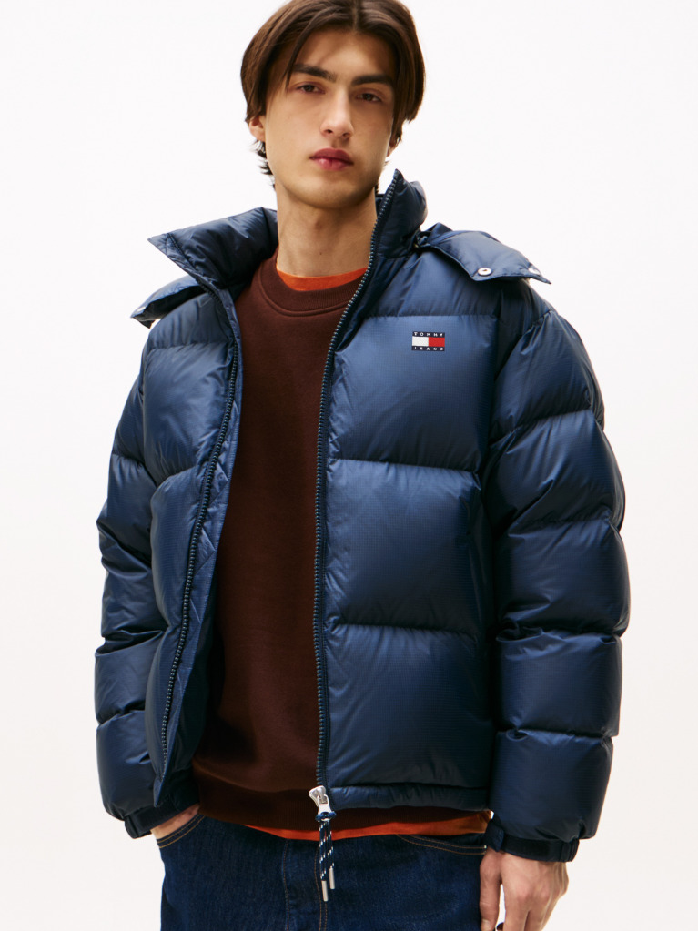 Blue Water Repellent Ripstop Alaska Puffer Jacket  Men