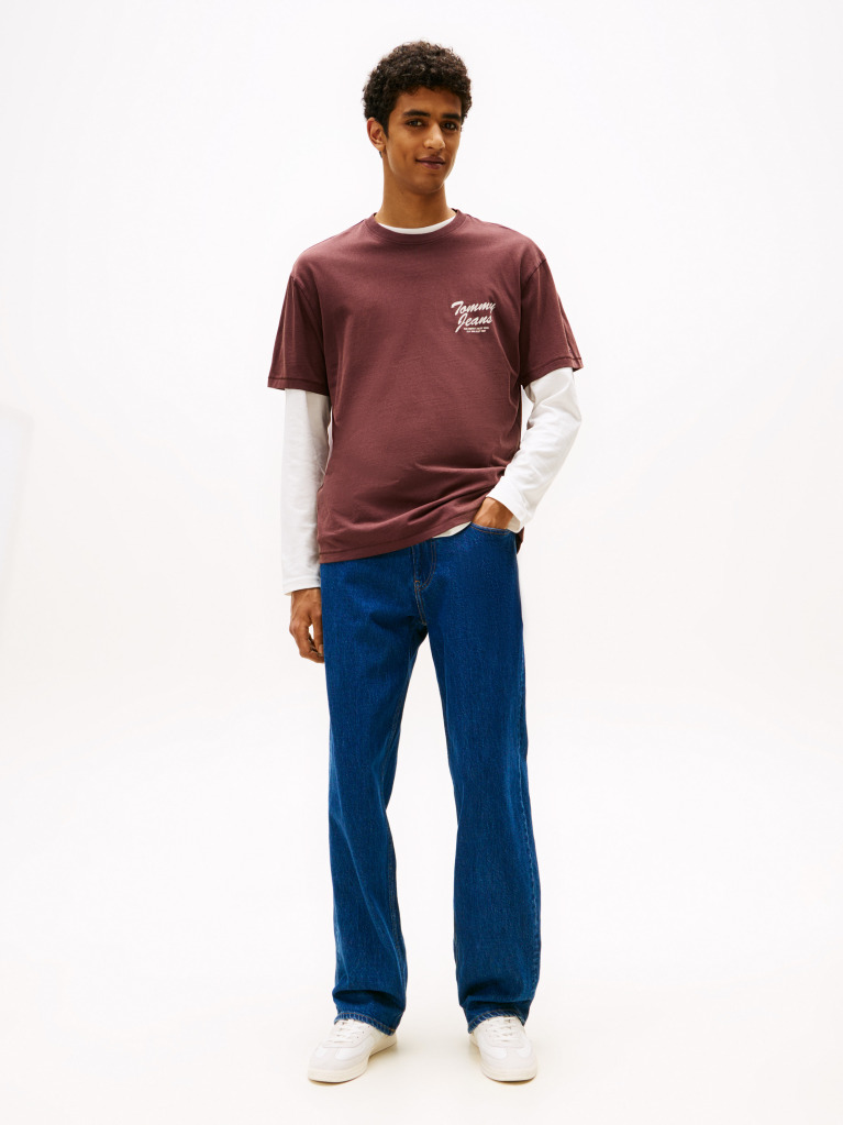 Brown Back Graphic Relaxed Crew Neck T-Shirt  Men