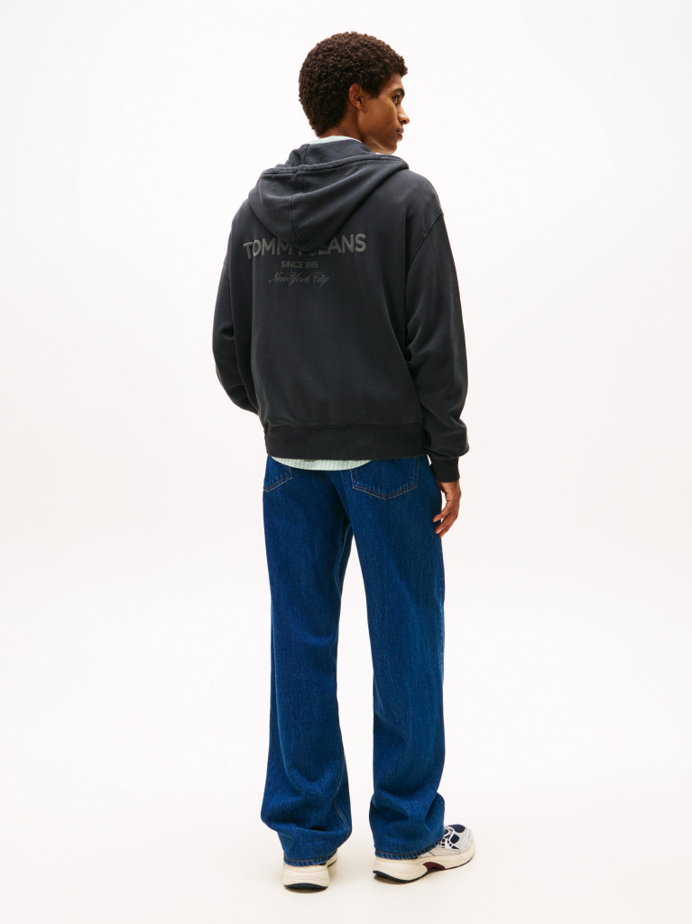 Black 90S New Classics Back Emboidery Logo Hoodie  Men