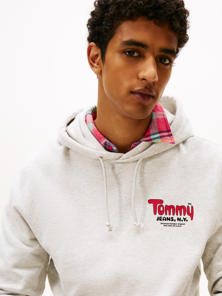 Grey Logo Terry Hoody  Men