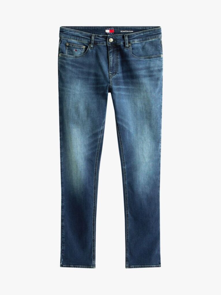 Denim These jeans are made from stretch cotton denim in a slim fit.  Men