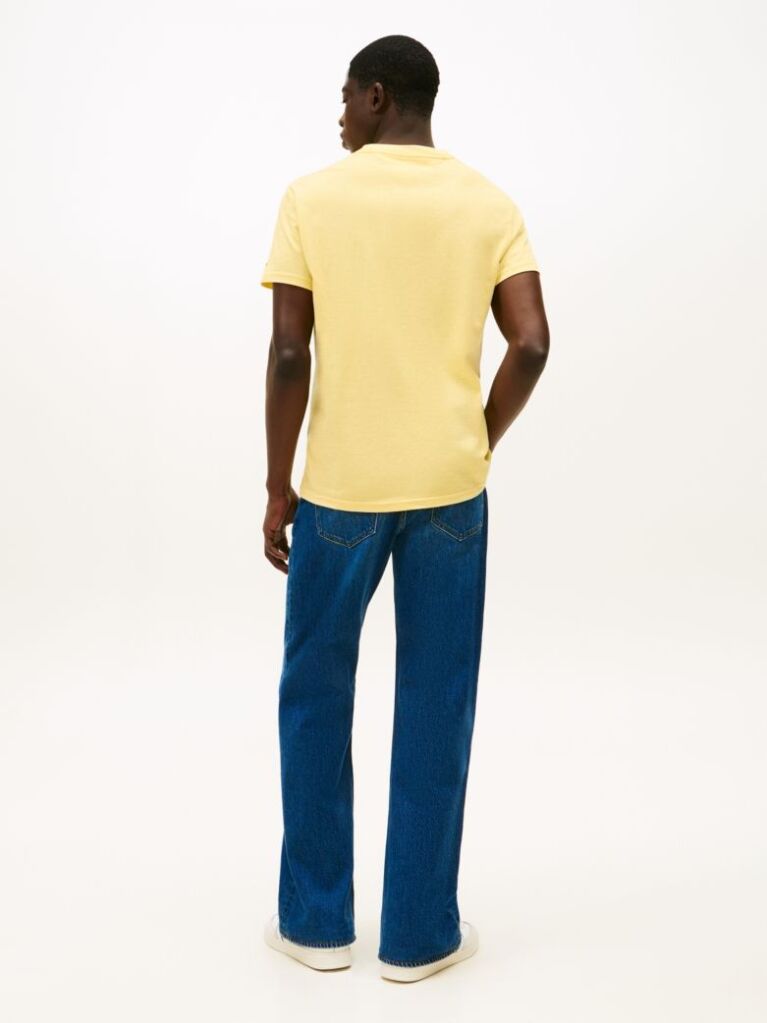 Yellow Varsity Logo Slim T-Shirt  Men