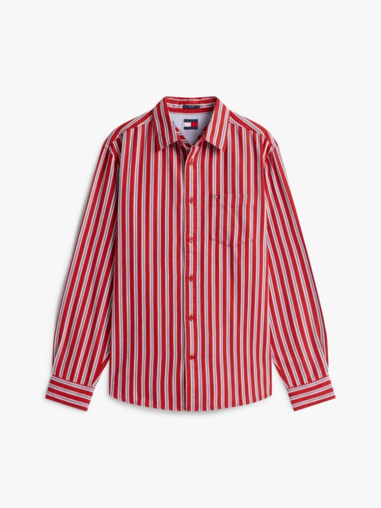 Multi Relaxed Fit Stripe Twill Shirt  Men