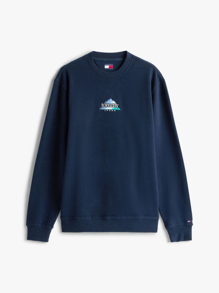 Blue Mountain Logo Embroidery Terry Sweatshirt  Men