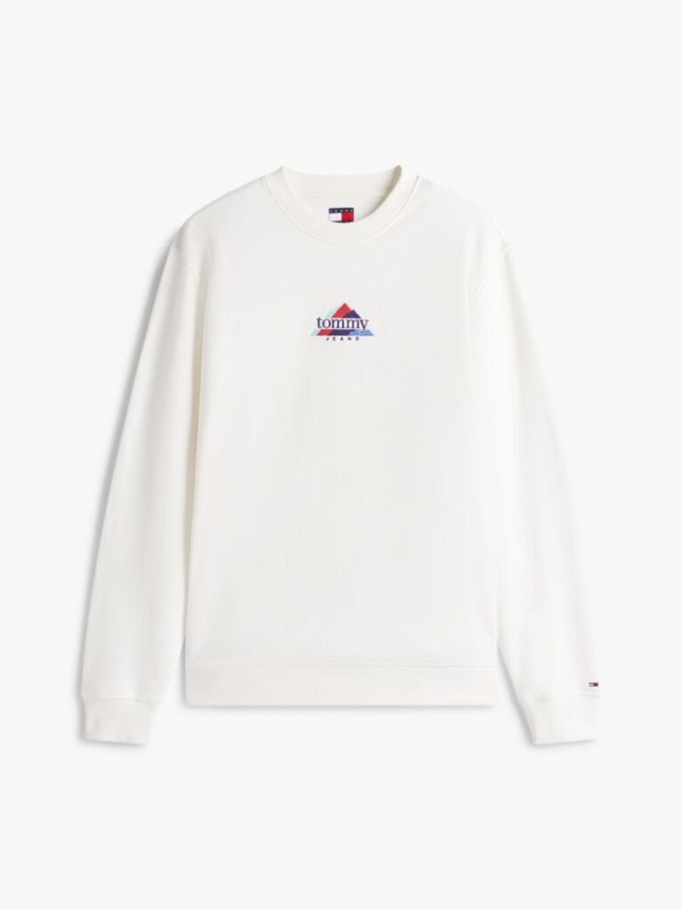 Beige Mountain Logo Embroidery Terry Sweatshirt  Men