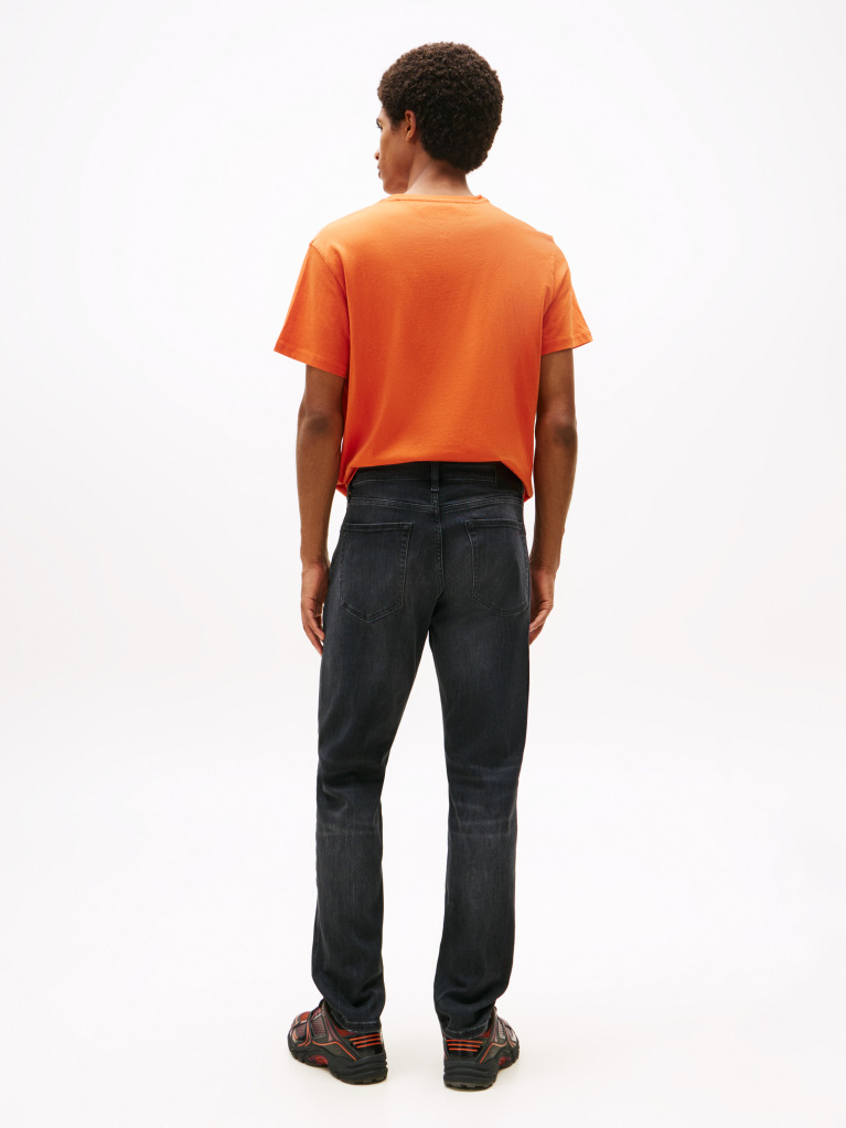 Denim Austin Black Slim Tapered Leg Jeans  Men