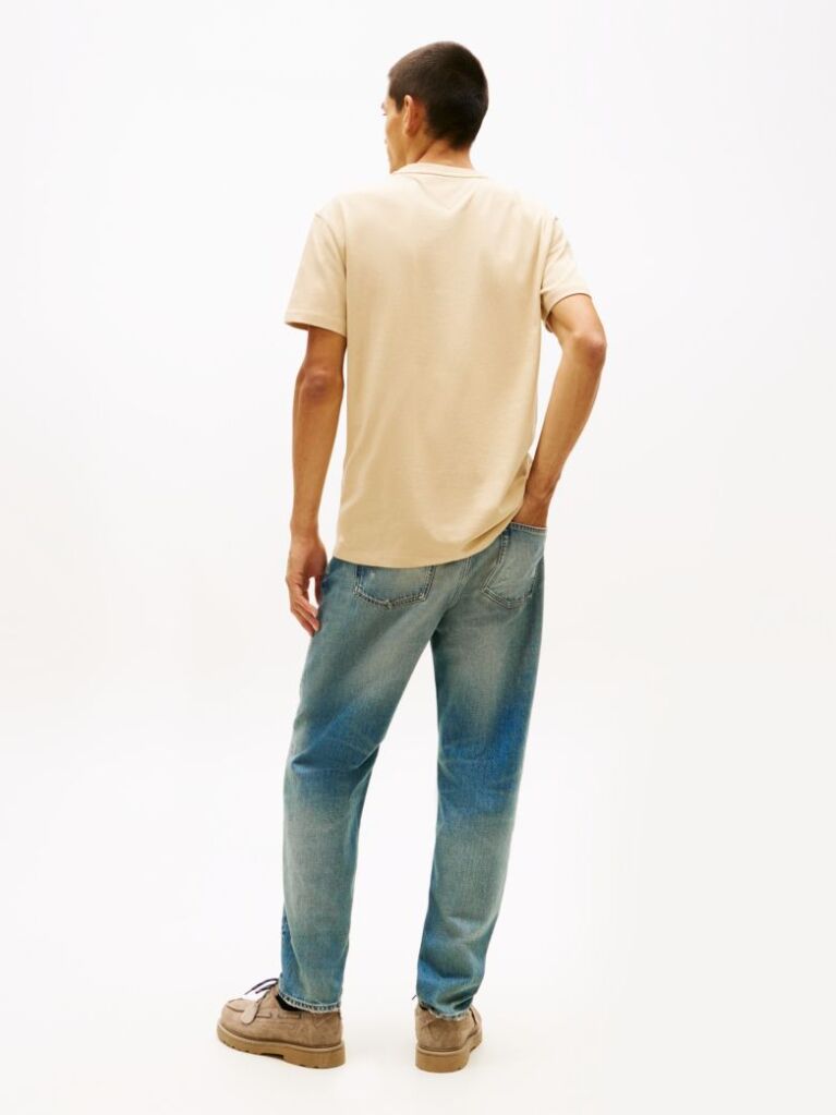Beige Signature Logo Jersey T-Shirt  Men