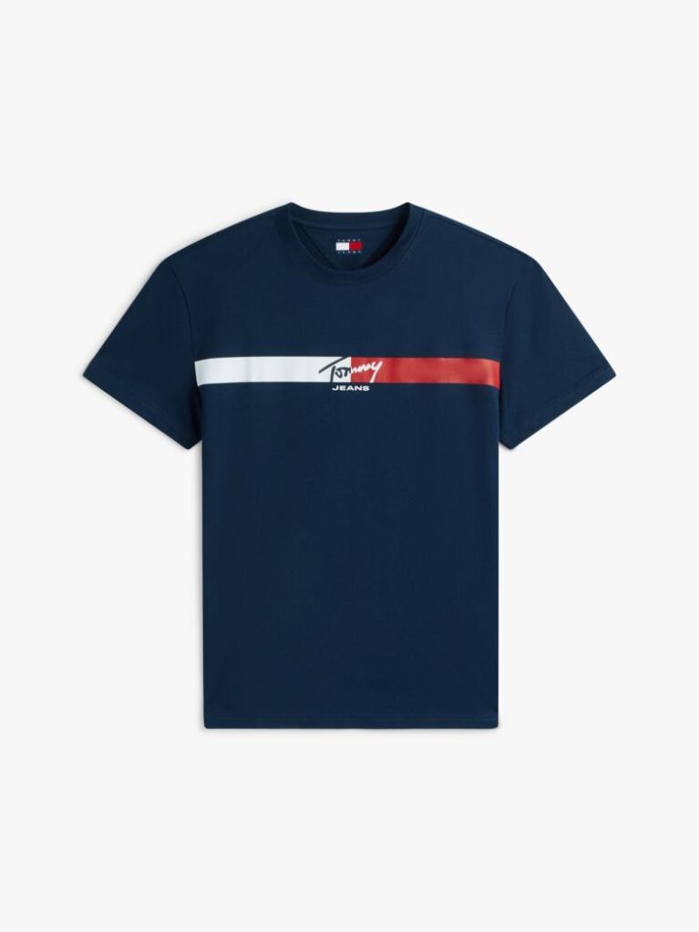 Blue Signature Logo Jersey T-Shirt  Men