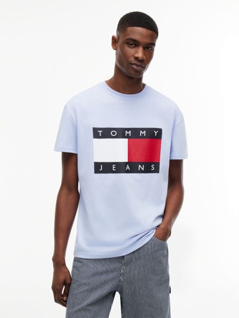Blue Flag Badge Jersey Crew Neck T-Shirt  Men