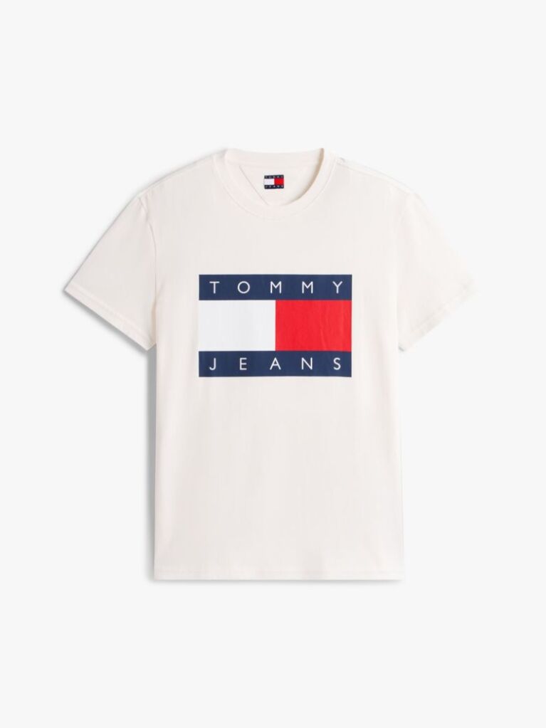 White Flag Badge Jersey Crew Neck T-Shirt  Men