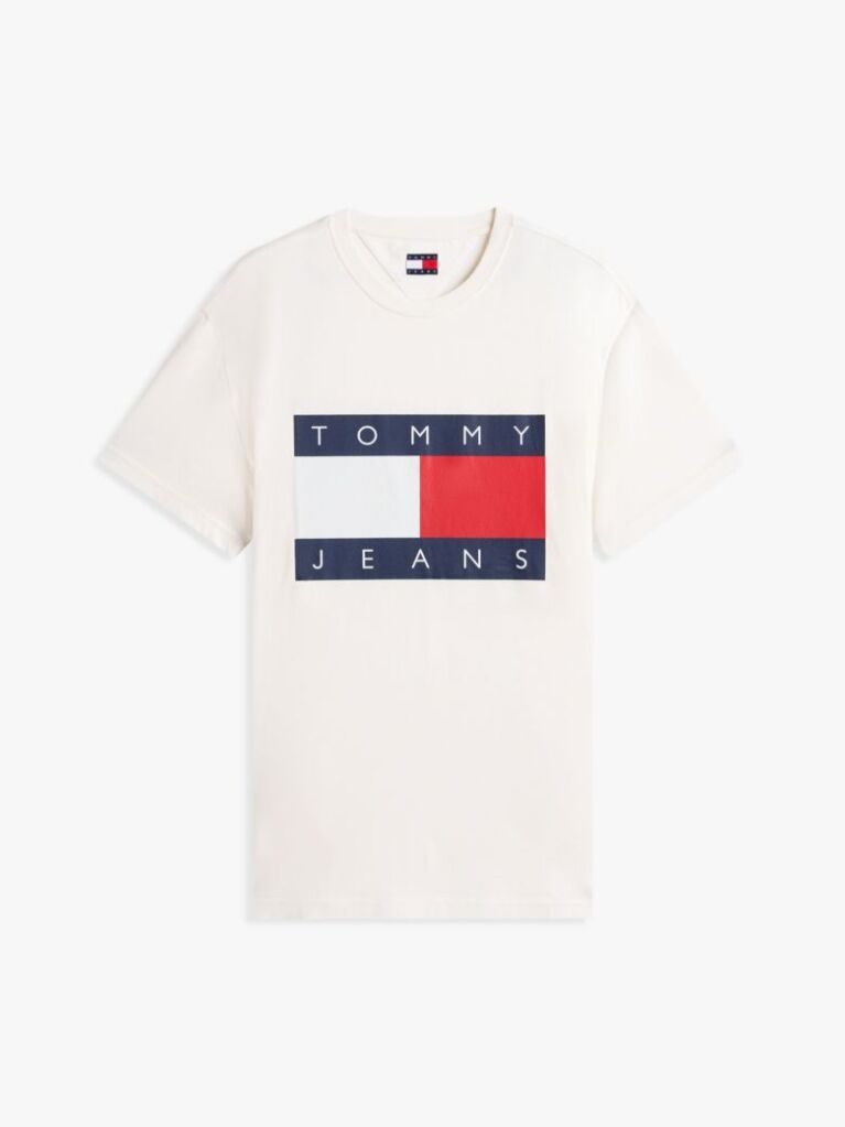 White Flag Badge Jersey Crew Neck T-Shirt  Men