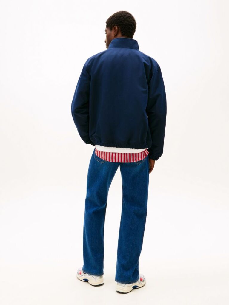 Blue Water Repellent Funnel Neck Jacket  Men