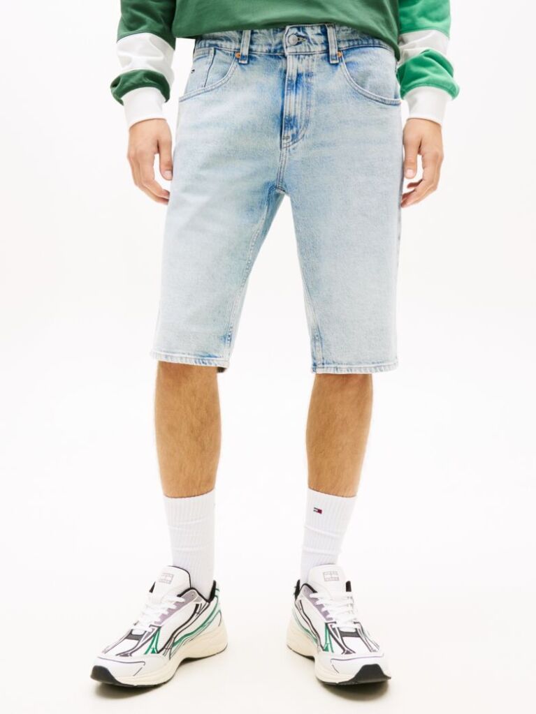 Denim Ronnie Whiskered Five-Pocket Slim Denim Shorts  Men