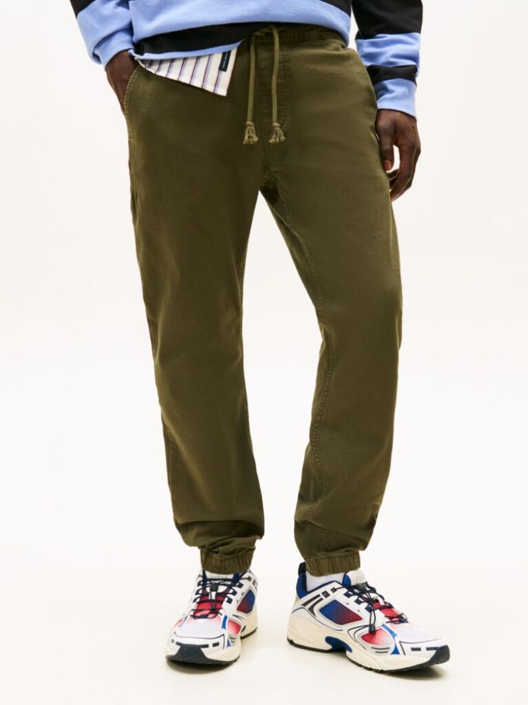 Green Scanton Canvas Joggers  Men
