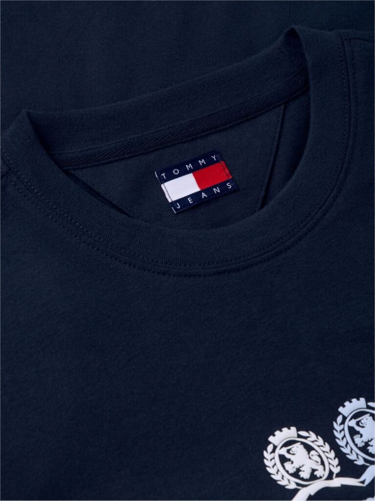 Blue Back Repeat Crest Logo Relaxed T-Shirt  Men