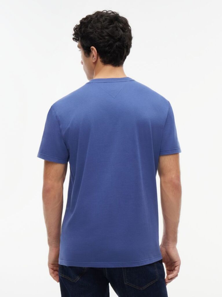 Blue Crest Logo Peached Jersey T-Shirt  Men