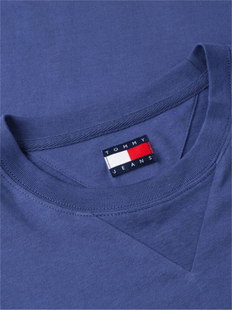 Blue Crest Logo Peached Jersey T-Shirt  Men