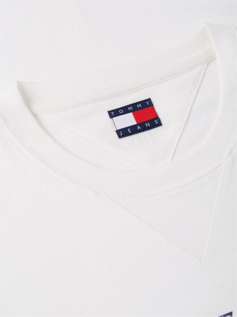White Crest Logo Peached Jersey T-Shirt  Men