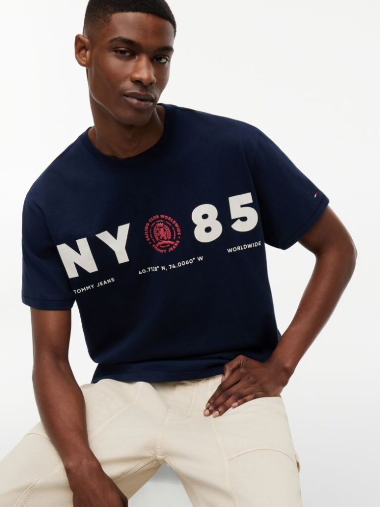 Blue Back Logo Relaxed Jersey T-Shirt  Men