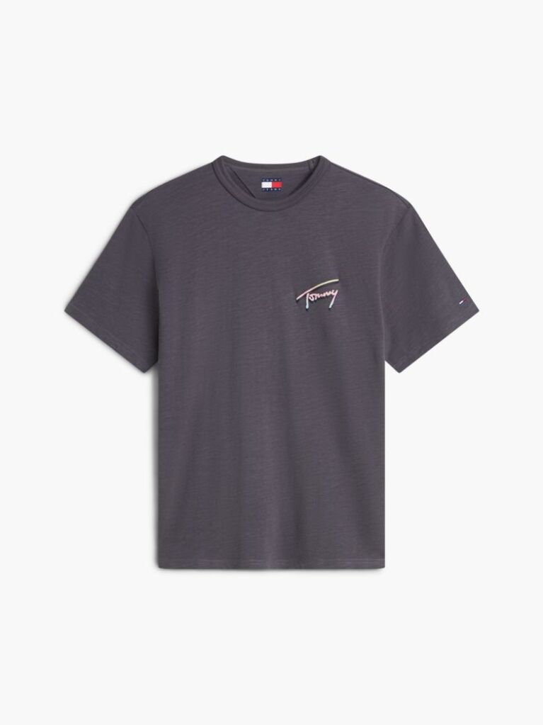 Grey Back Graphic Textured Relaxed T-Shirt  Men