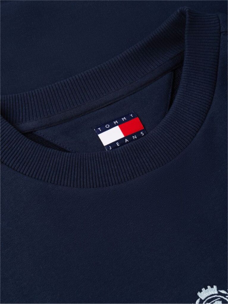 Blue Repeat Crest Logo Relaxed Sweatshirt  Men