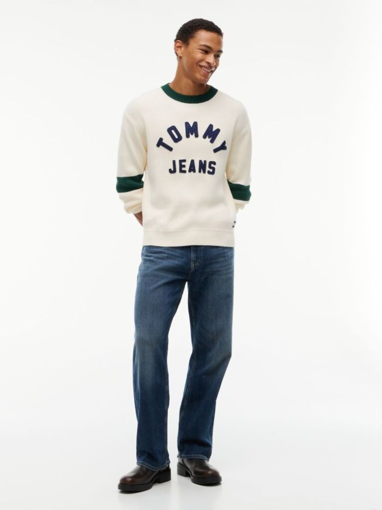 Beige Classic Logo Appliqué Jumper  Men